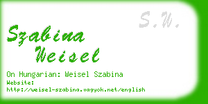 szabina weisel business card